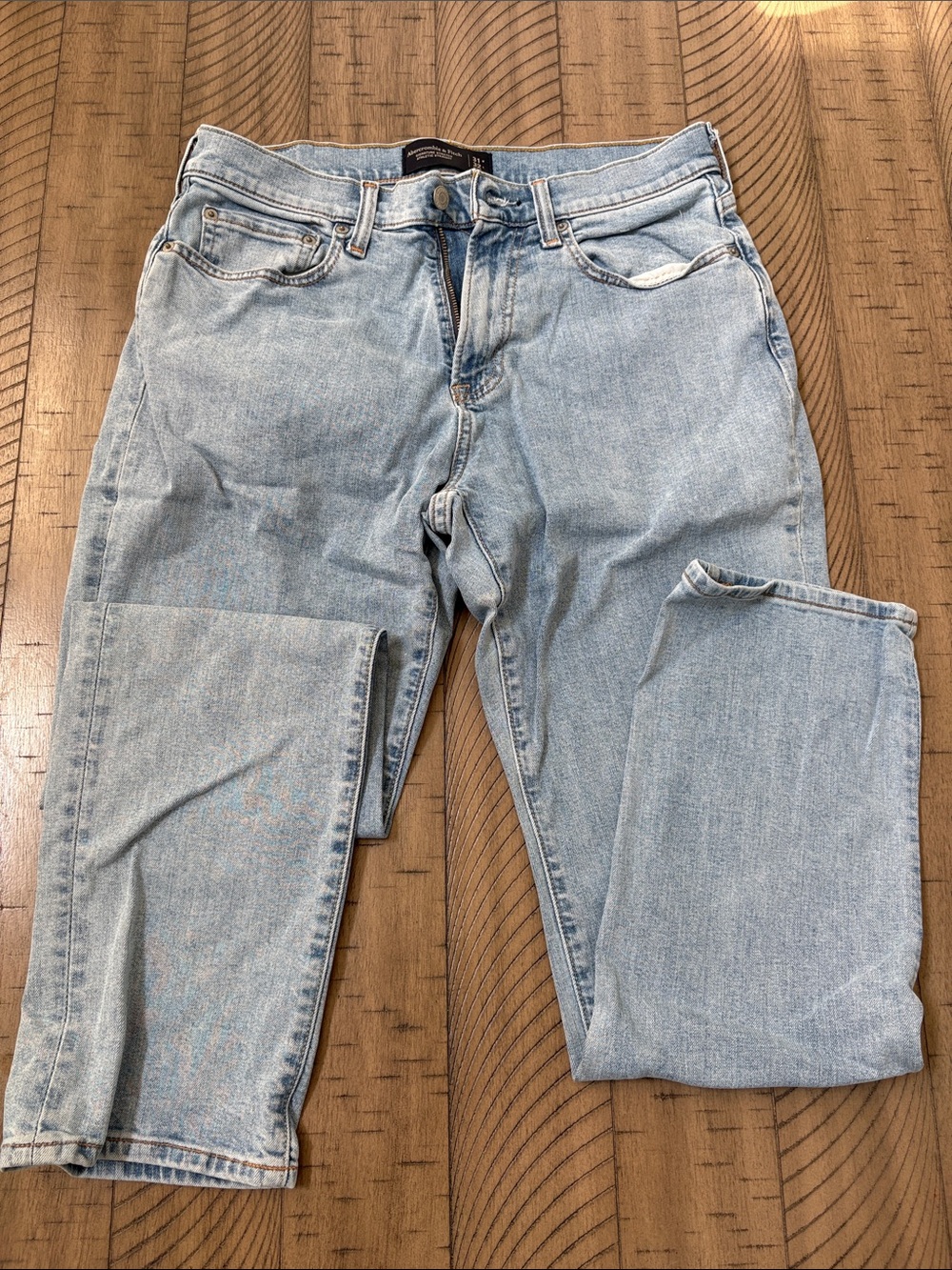 Abercrombie & Fitch Light Wash Straight Leg Jeans